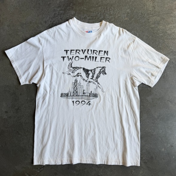 American Vintage Other - Vintage 90s Tervuren Two Miler Race Dog Run 1994 Single Stitch Graphic Mens L